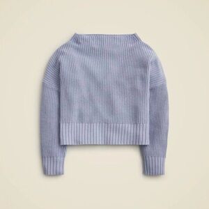 NWT J. Crew Ribbed Funnelneck Sweater Linen-cotton Blend Lavendar Lakeshore